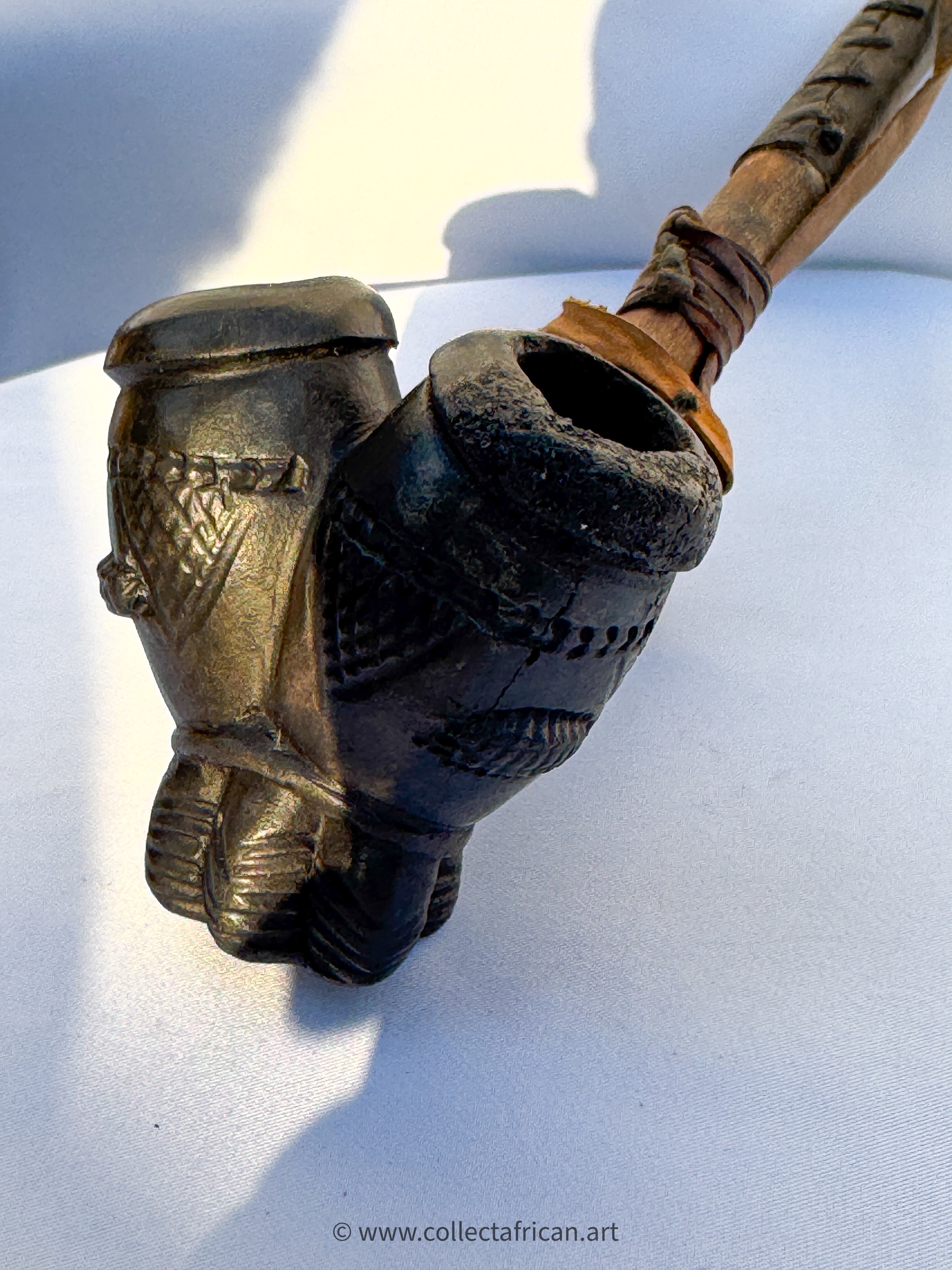 West African Double-Bowl Prestige Pipe