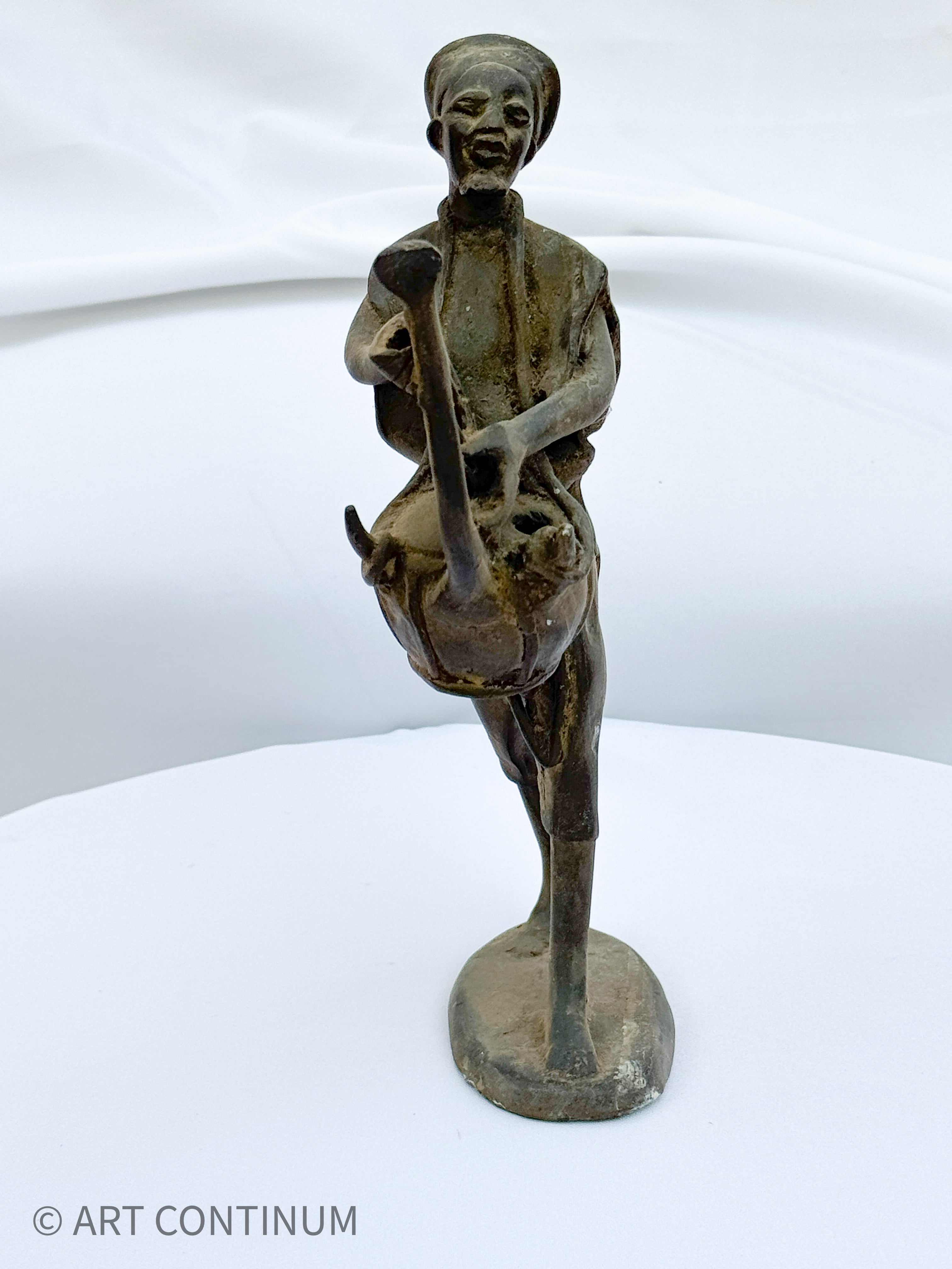 Benin Bronze Drummer (Miniature)