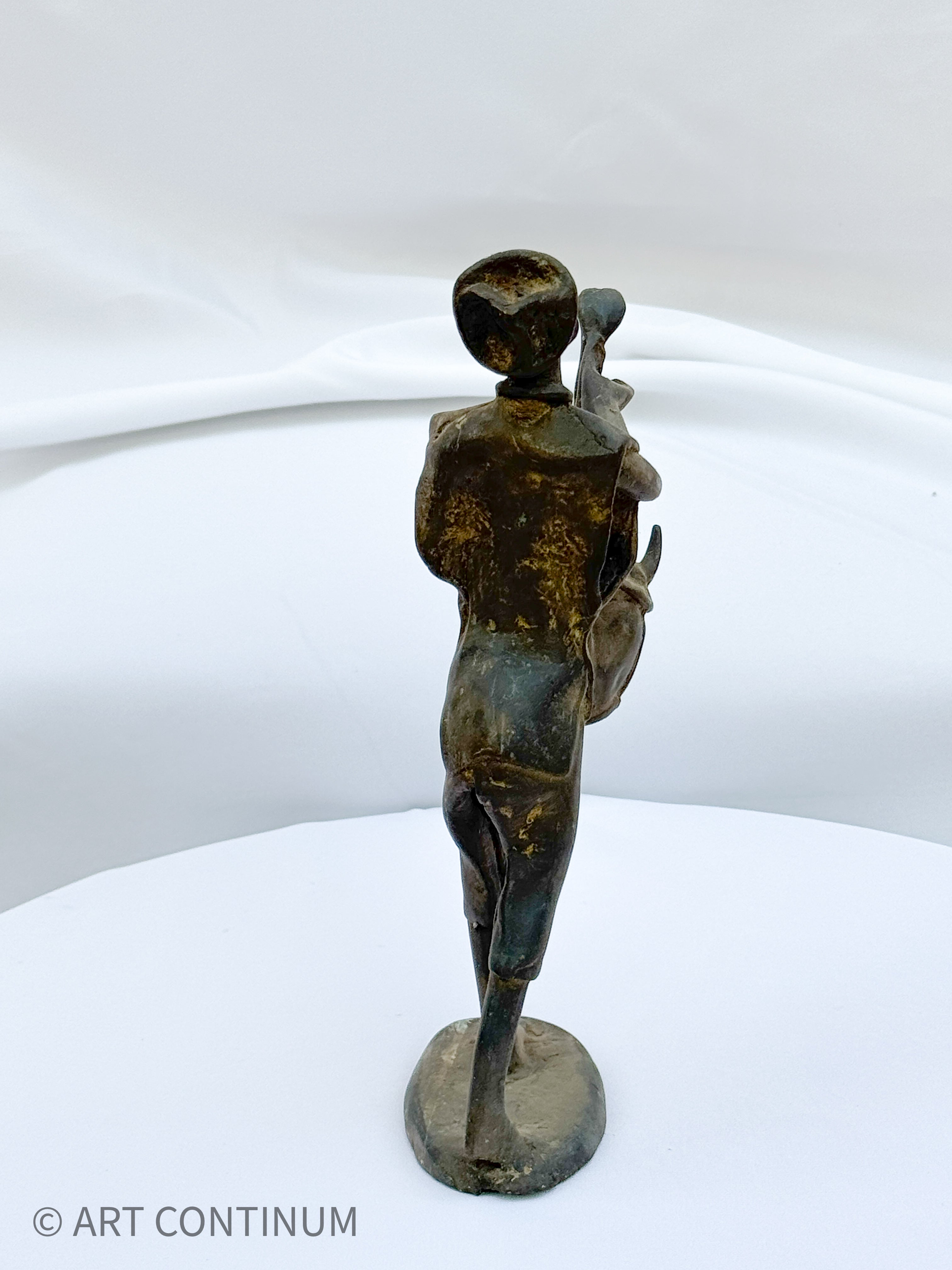 Benin Bronze Drummer (Miniature)